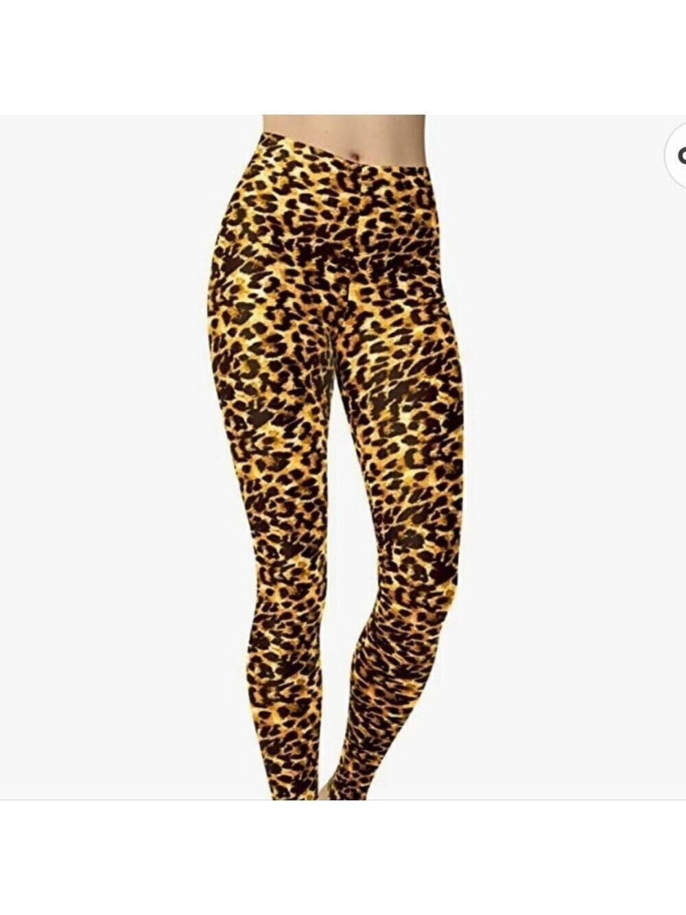 NWT Women's Leopard Printed Leggings Animal Skin Brushed Tights Size XXL
